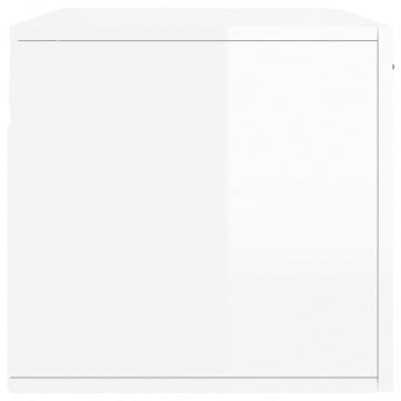 Dulap de perete, alb extralucios, 80x36,5x35 cm, lemn compozit - Img 6