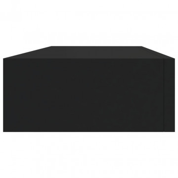 Dulap de perete cu sertar, negru, 60x23,5x10 cm, MDF - Img 8