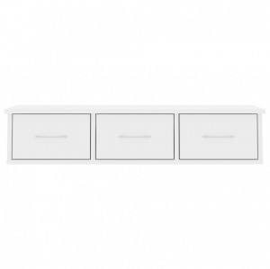 Dulap de perete cu sertare, alb extralucios, 88x26x18,5 cm, PAL - Img 4