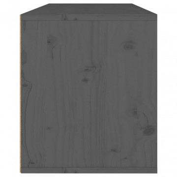 Dulap de perete, gri, 80x30x35 cm, lemn masiv de pin - Img 8