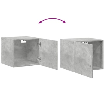 Dulap de perete, gri beton, 45x42,5x40 cm, lemn prelucrat - Img 7