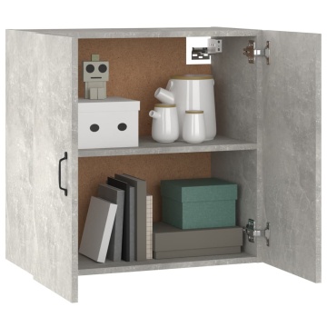 Dulap de perete, gri beton, 60x31x60 cm, lemn prelucrat - Img 4