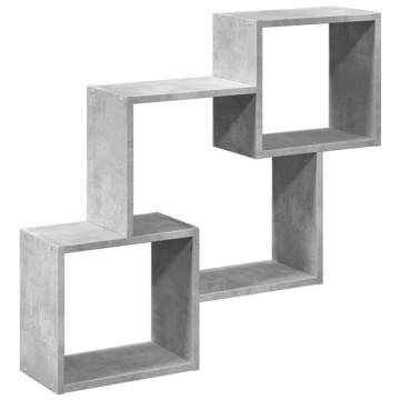 Dulap de perete, gri beton, 78x18x71 cm, lemn prelucrat - Img 2