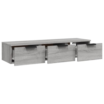 Dulap de perete, gri sonoma, 102x30x20 cm, lemn compozit - Img 5