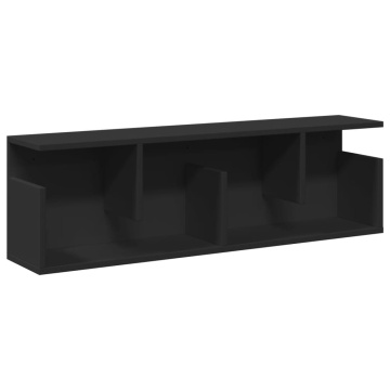Dulap de perete, negru, 100x20x30 cm, lemn prelucrat - Img 2