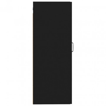 Dulap de perete, negru, 35x34x90 cm, lemn prelucrat - Img 5