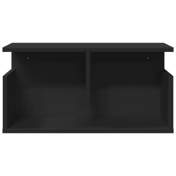 Dulap de perete, negru, 60x20x30 cm, lemn prelucrat - Img 4
