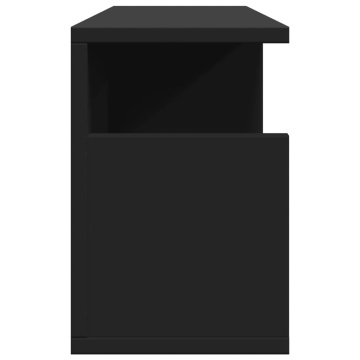 Dulap de perete, negru, 60x20x30 cm, lemn prelucrat - Img 8