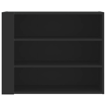 Dulap de perete, negru, 75x35x60 cm, lemn prelucrat - Img 4