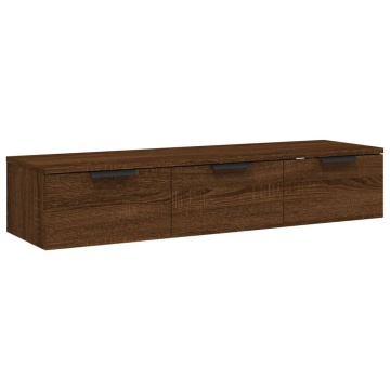 Dulap de perete, stejar maro, 102x30x20 cm, lemn compozit - Img 2