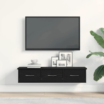 Dulap de perete Stejar negru 88x26x18,5 cm Lemn prelucrat - Img 3