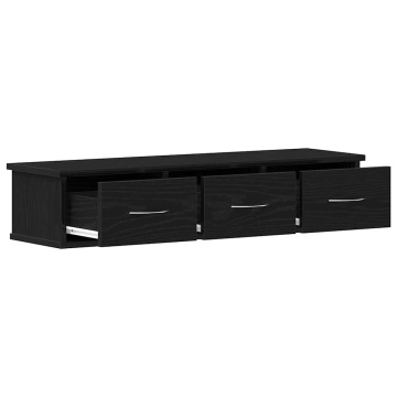 Dulap de perete Stejar negru 88x26x18,5 cm Lemn prelucrat - Img 8