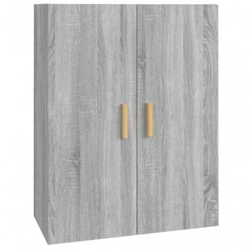Dulap de perete suspendat, gri sonoma, 69,5x34x90 cm - Img 2