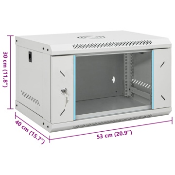 Dulap de server montat pe perete, 6U, 19 IP20, 53x40x30 cm - Img 7