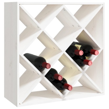 Dulap de vinuri, alb, 62x25x62 cm, lemn masiv de pin - Img 4
