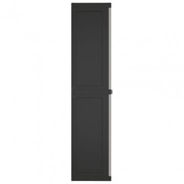 Dulap depozitare de exterior, gri și negru, 97x37x165 cm, PP - Img 8