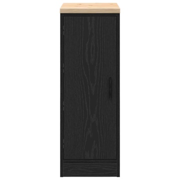 Dulap depozitare garaj negru 30x51x85 cm lemn masiv de pin - Img 5
