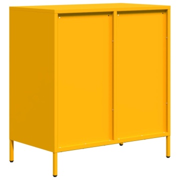 Dulap, galben muștar, 68x39x73,5 cm, oțel laminat la rece - Img 6