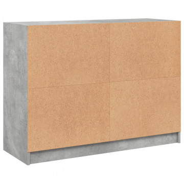 Dulap, gri beton, 102x37x75,5 cm, lemn prelucrat - Img 7