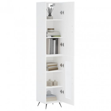 Dulap înalt, alb, 34,5x34x180 cm, lemn prelucrat - Img 3
