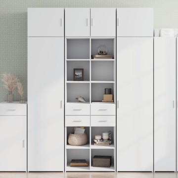 Dulap înalt, alb, 70x42,5x185 cm, lemn prelucrat - Img 1