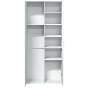 Dulap înalt, alb, 80x35x180 cm, lemn prelucrat - Img 6