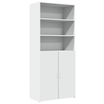 Dulap înalt, alb, 80x42,5x185 cm, lemn prelucrat - Img 1