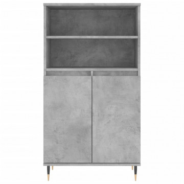Dulap înalt, gri beton, 60x36x110 cm, lemn compozit - Img 5