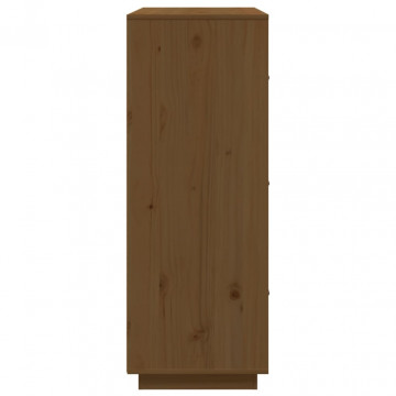 Dulap înalt, maro miere, 67x40x108,5 cm, lemn masiv de pin - Img 6