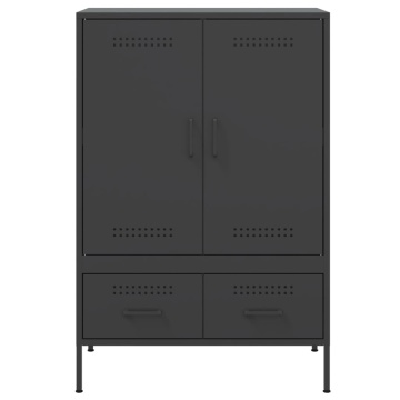 Dulap înalt, negru, 68x39x101,5 cm, oțel laminat la rece - Img 5