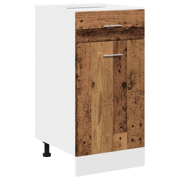 Dulap inferior cu sertar “Lyon” lemn vechi 40x46x81,5cm - Img 2