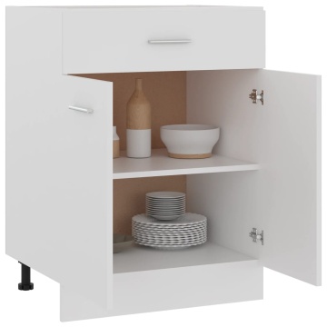 Dulap inferior cu sertar, alb, 60x46x81,5 cm, lemn prelucrat - Img 3