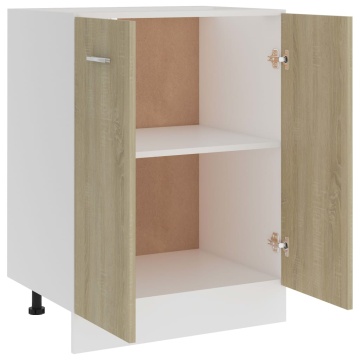 Dulap inferior, stejar sonoma, 60x46x81,5 cm, lemn prelucrat - Img 8
