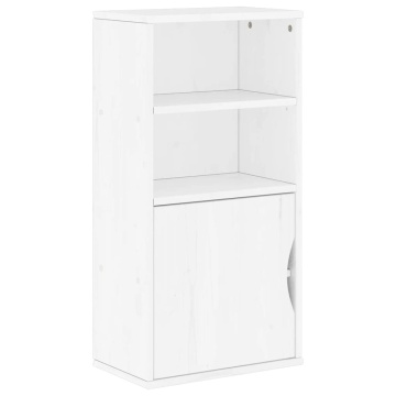 Dulap lateral „ODDA” alb 40x24x79 cm, lemn masiv de pin - Img 2