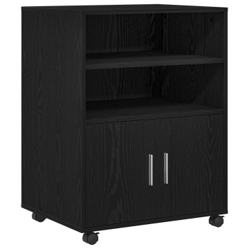 Dulap mobil, stejar negru, 60x48x81 cm, lemn prelucrat - Img 2