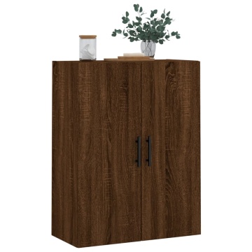Dulap montat pe perete, stejar maro, 69,5x34x90 cm - Img 4
