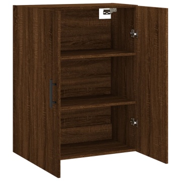Dulap montat pe perete, stejar maro, 69,5x34x90 cm - Img 5