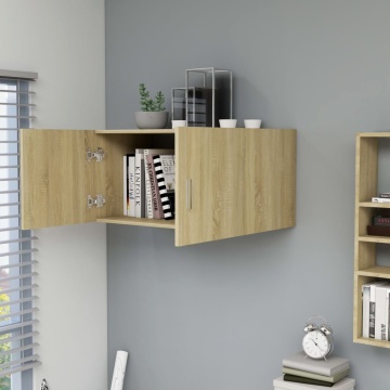 Dulap montat pe perete stejar Sonoma 80x39x40cm lemn prelucrat - Img 3