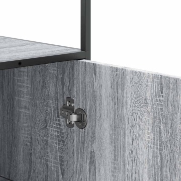Dulap nalt gri Sonoma 68x35x139 cm lemn prelucrat - Img 7