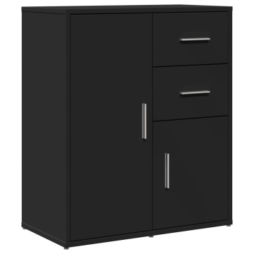 Dulap, negru, 60x31x70 cm, lemn prelucrat - Img 2