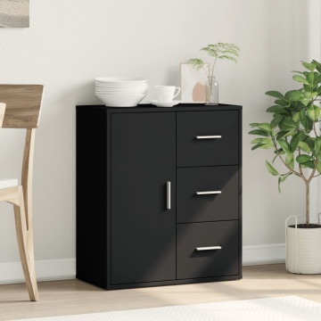 Dulap, negru, 60x31x70 cm, lemn prelucrat - Img 3