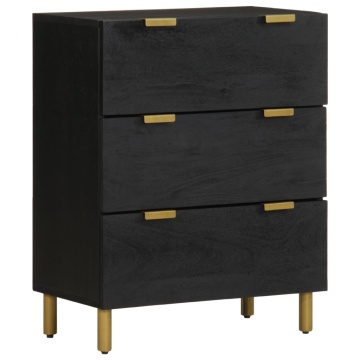 Dulap, negru, 60x33x75 cm, lemn prelucrat - Img 1