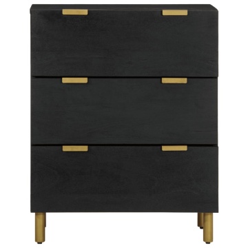 Dulap, negru, 60x33x75 cm, lemn prelucrat - Img 3