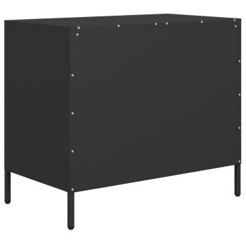 Dulap, negru, 68x39x58,5 cm, oțel laminat la rece - Img 6