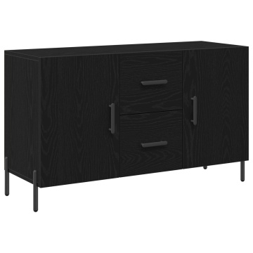 Dulap negru din stejar 100x36x60 cm Lemn stratificat - Img 2