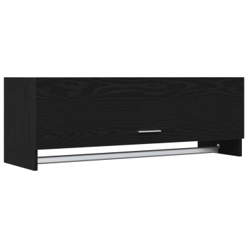 Dulap Negru Stejar 100x32,5x35 cm Lemn prelucrat - Img 2