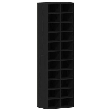 Dulap Pantofi Stejar Negru 54x34x183 cm Lemn prelucrat - Img 2