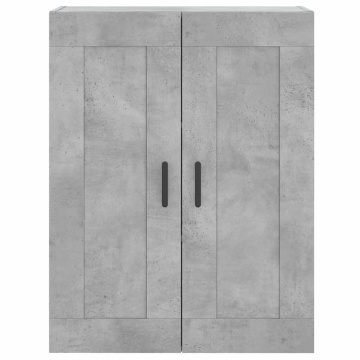 Dulap pe perete, gri beton, 69,5x34x90 cm, lemn prelucrat - Img 6