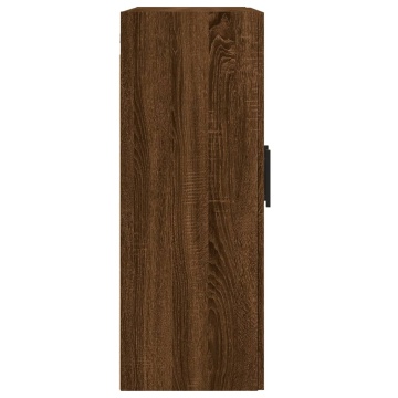 Dulap pe perete, stejar maro, 69,5x34x90 cm, lemn prelucrat - Img 7