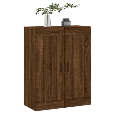 Dulap pe perete, stejar maro, 69,5x34x90 cm, lemn prelucrat - Img 4